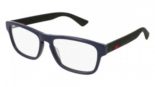Gucci GG0174O Eyeglasses, 008 - BLUE with BLACK temples