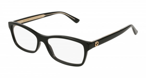 Gucci GG0316O Eyeglasses, 001 - BLACK with TRANSPARENT lenses