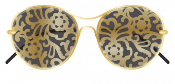 Pomellato PM0034S Sunglasses, 004 - GOLD with MULTICOLOR lenses