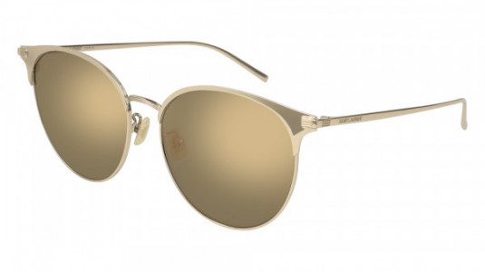 Saint Laurent SL 202/K Sunglasses, 002 - GOLD with BRONZE lenses