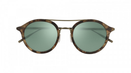 Tomas Maier TM0031S Sunglasses, 003 - HAVANA with GREEN temples and GREEN lenses