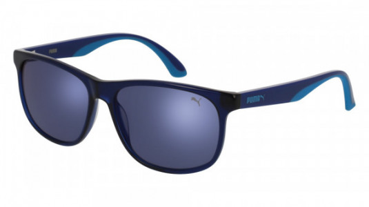 Puma PU0106S Sunglasses, 002 - BLUE with BLUE lenses