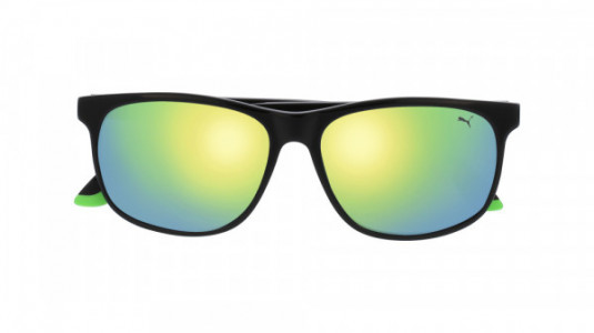 Puma PU0106S Sunglasses, 005 - BLACK with GREEN lenses