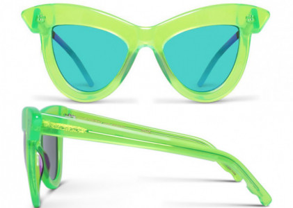 Coco and Breezy Coco and Breezy Seastar Sunglasses, 101 Transparent Green/Green Mirror Lenses