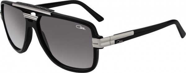 Cazal CAZAL 8037 Sunglasses, 003 Mat Black-Silver/Grey Gradient Lenses