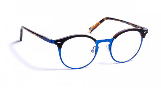 J.F. Rey JF2785 Eyeglasses, LEATHER BLACK/DEMI+METAL BLUE (0025)