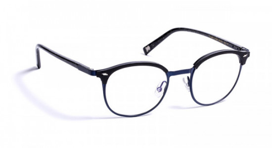 J.F. Rey JF2783 Eyeglasses, BLACK LEATHER/BLACK+METAL NAVY (0025)