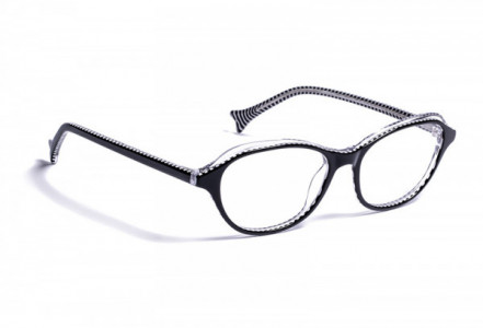 Boz by J.F. Rey FIZZ Eyeglasses, BLACK/BLACK WHITE STRIPPED (0010)