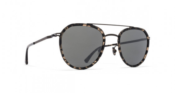Mykita JARMO Sunglasses, A16 BLACK/ANTIGUA - LENS: MIRROR BLACK