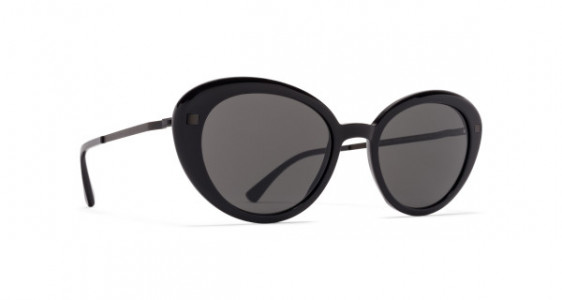 Mykita LUAVA Sunglasses, C2 BLACK/BLACK - LENS: DARK GREY SOLID