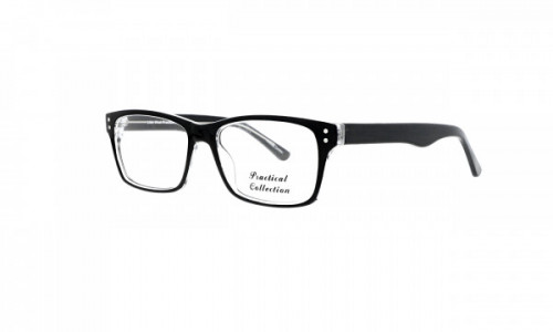 Practical Jean Eyeglasses, Black Crystal