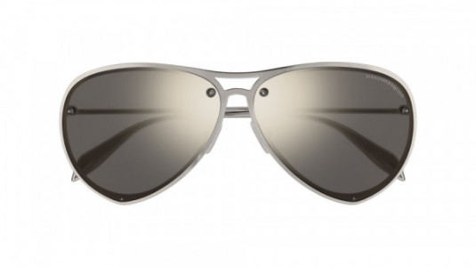 Alexander McQueen AM0102S Sunglasses, SILVER with SILVER lenses
