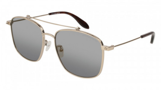 Alexander McQueen AM0124SK Sunglasses, GOLD with BRONZE lenses