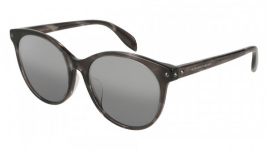 Alexander McQueen AM0125SK Sunglasses, GREY with SILVER lenses