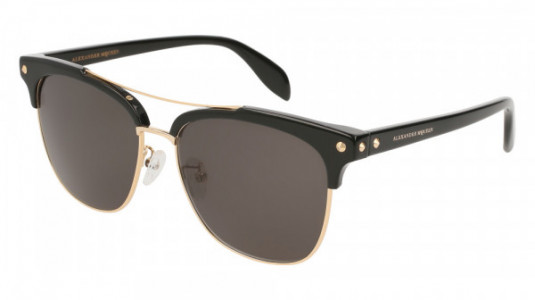 Alexander McQueen AM0126SK Sunglasses, 001 - BLACK with GREY lenses
