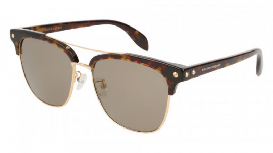 Alexander McQueen AM0126SK Sunglasses, 002 - HAVANA with BRONZE lenses