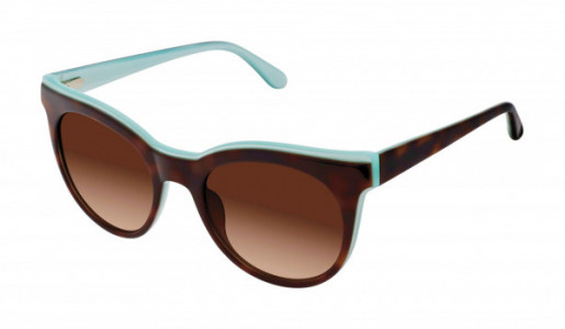 Lulu Guinness L148 Sunglasses, Tortoise/Mint (TOR)