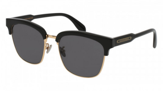 Alexander McQueen AM0067SK Sunglasses, 001 - BLACK with GREY lenses