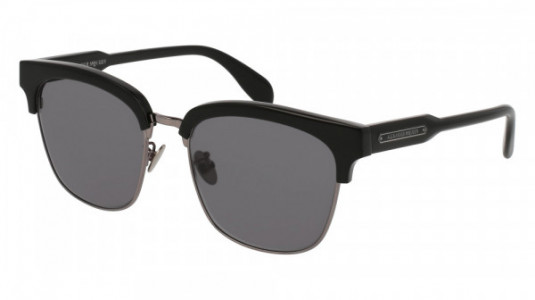 Alexander McQueen AM0067SK Sunglasses, 004 - BLACK with GREY lenses