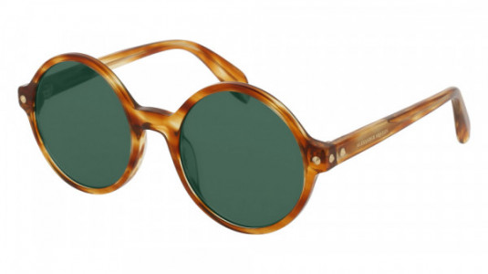 Alexander McQueen AM0073S Sunglasses, HAVANA with GREEN lenses