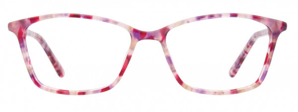 EasyClip EC421 Eyeglasses, 030 - Red & Crystal White Marbled