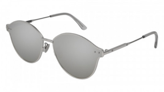 Bottega Veneta BV0139S Sunglasses, SILVER with SILVER lenses