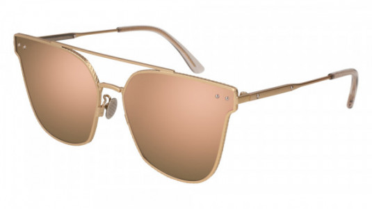 Bottega Veneta BV0140S Sunglasses, GOLD with PINK lenses