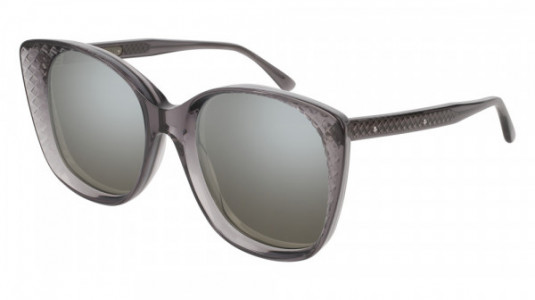Bottega Veneta BV0149S Sunglasses, GREY with SILVER lenses