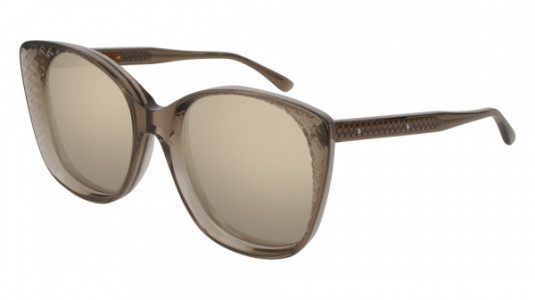 Bottega Veneta BV0149S Sunglasses, BROWN with GOLD lenses