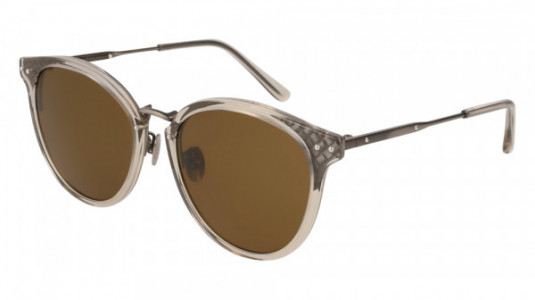 Bottega Veneta BV0152SK Sunglasses, SILVER with BROWN lenses