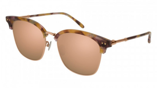 Bottega Veneta BV0155SK Sunglasses, GOLD with PINK lenses