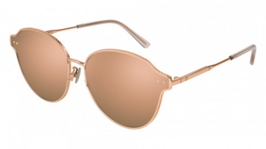 Bottega Veneta BV0156SK Sunglasses, GOLD with PINK lenses