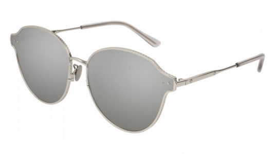 Bottega Veneta BV0156SK Sunglasses, SILVER with SILVER lenses