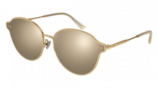 Bottega Veneta BV0156SK Sunglasses, GOLD with BRONZE lenses