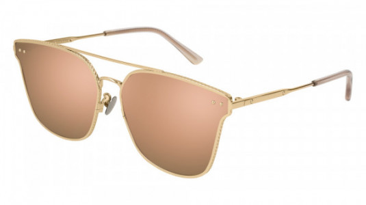 Bottega Veneta BV0158SK Sunglasses, GOLD with PINK lenses