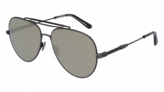 Bottega Veneta BV0073S Sunglasses, SILVER with GOLD lenses