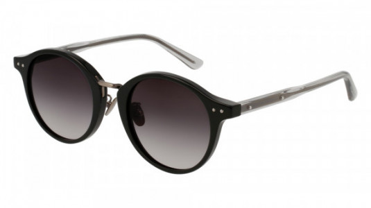 Bottega Veneta BV0080SA Sunglasses, BLACK with GREY temples and GREY lenses