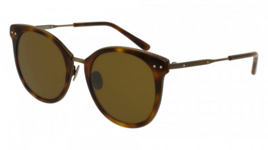 Bottega Veneta BV0086SA Sunglasses, HAVANA with BRONZE temples and BROWN lenses