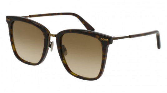 Bottega Veneta BV0102S Sunglasses, HAVANA with BRONZE temples and BROWN lenses