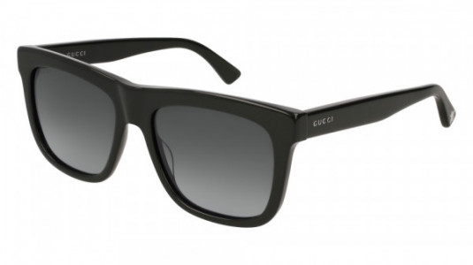 Gucci GG0158S Sunglasses, 001 - BLACK with GREY lenses