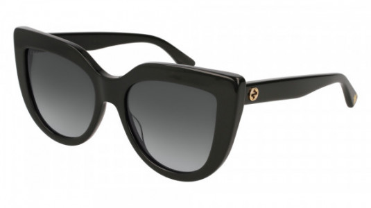 Gucci GG0164S Sunglasses, 001 - BLACK with GREY lenses