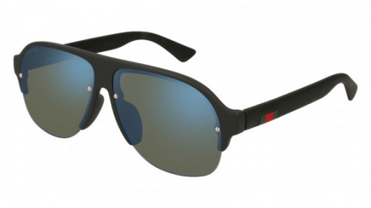 Gucci GG0172SA Sunglasses, BLACK with BLUE lenses