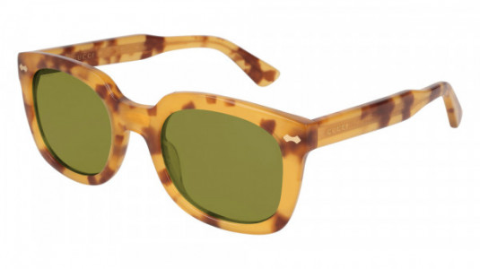 Gucci GG0181S Sunglasses, HAVANA with GREEN lenses