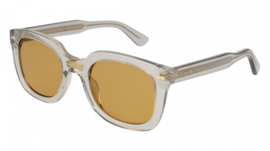 Gucci GG0181S Sunglasses, GREY with BROWN lenses