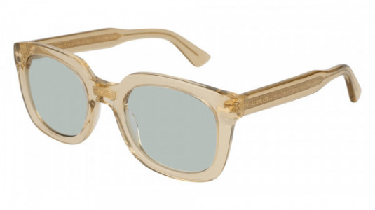 Gucci GG0181S Sunglasses, YELLOW with LIGHT BLUE lenses