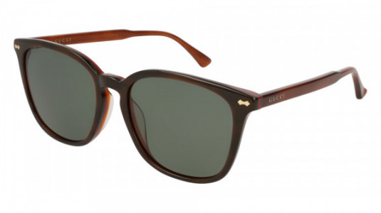 Gucci GG0194SK Sunglasses, HAVANA with GREEN lenses