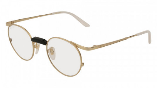 Gucci GG0238S Sunglasses, GOLD with TRANSPARENT lenses