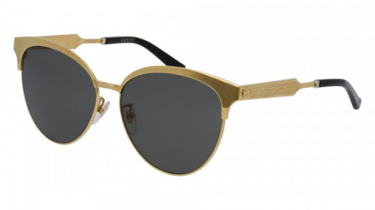Gucci GG0074SK Sunglasses, GOLD with GREY lenses