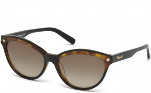 Dsquared2 DQ0209 Ashlyn Sunglasses, 05F - Black/other / Gradient Brown