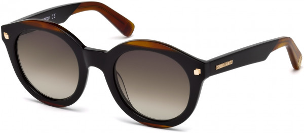 Dsquared2 DQ0224 Cara Sunglasses, 05F - Black/other / Gradient Brown